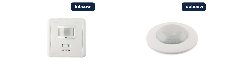 Bewegingssensoren: inbouw en opbouw