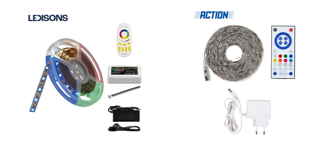 Action vs Ledisons led-strip vergelijking (5 meter)